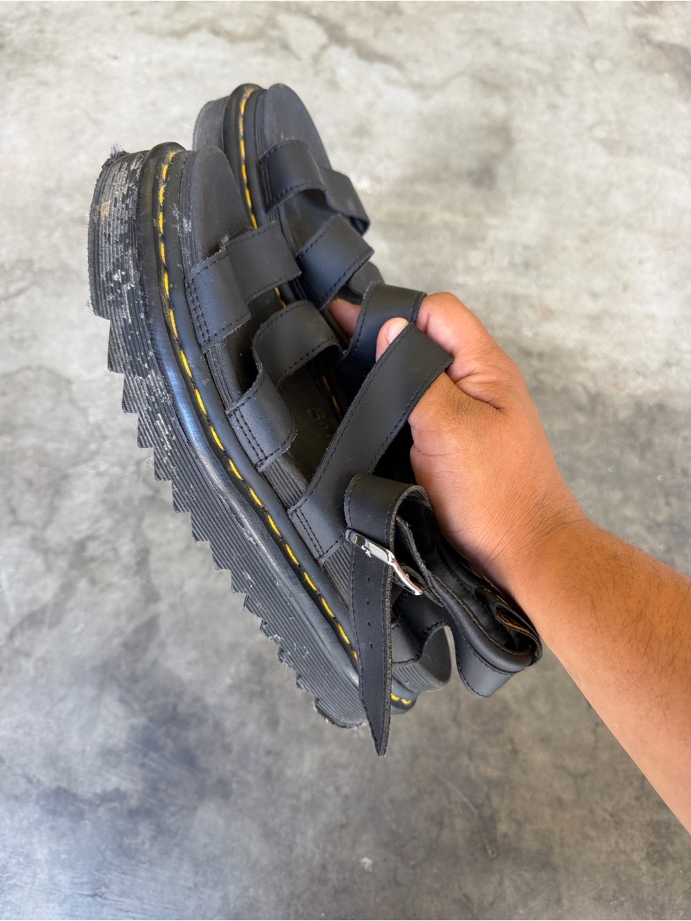Dr. Martens Blaire Athena Strap Leather Sandals - Black Size 9 - Picture 5 of 7